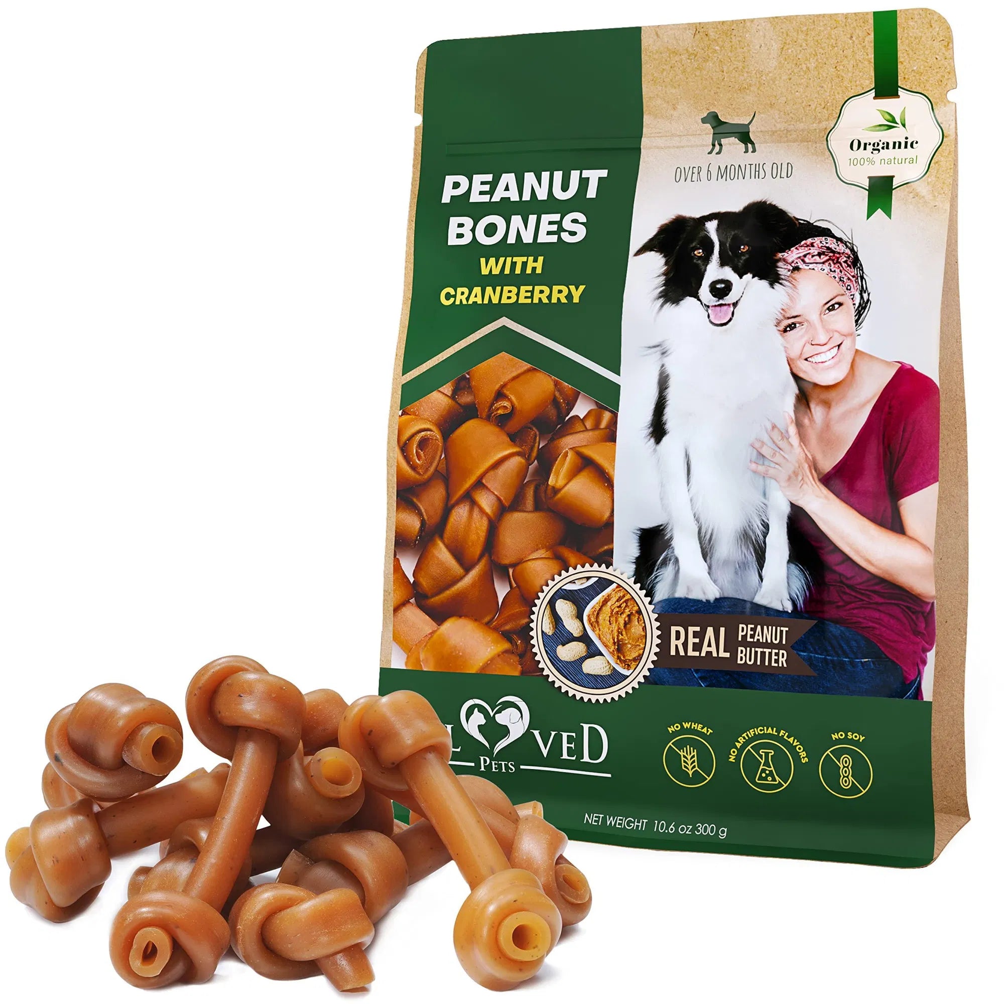 Cranberry Rawhide Free Chew Treats
