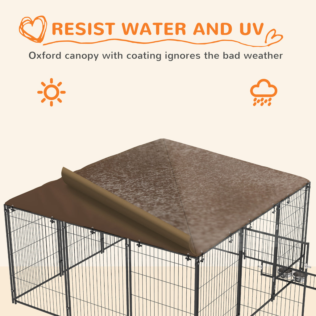 Dog Kennel with Canopy