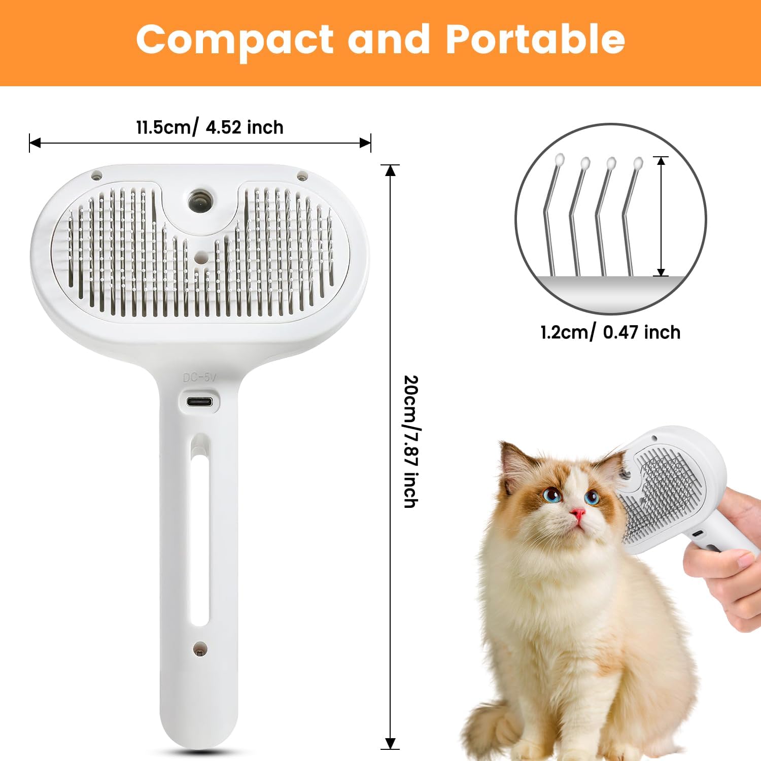 3 In 1 Cat Steam Brush,