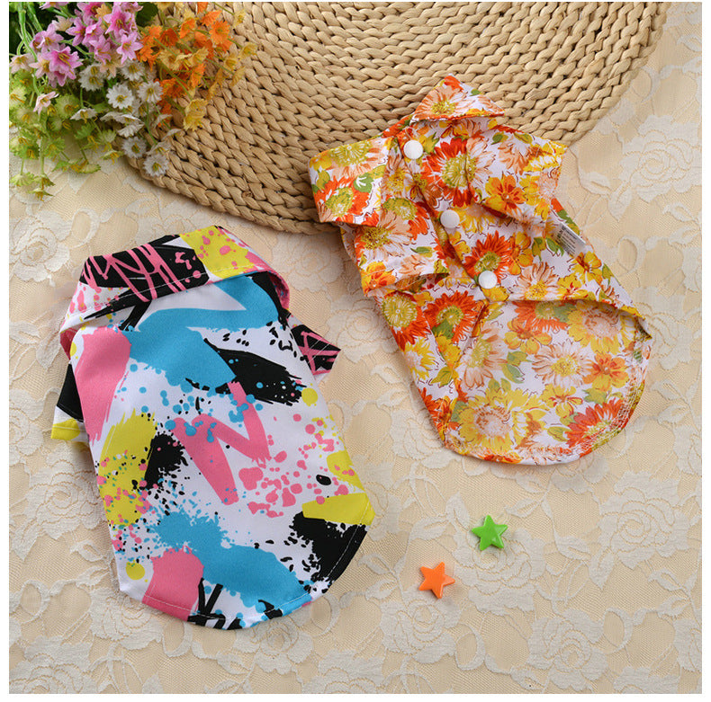 Dog Spring Dress Western Cat Shirt Teddy Clothes