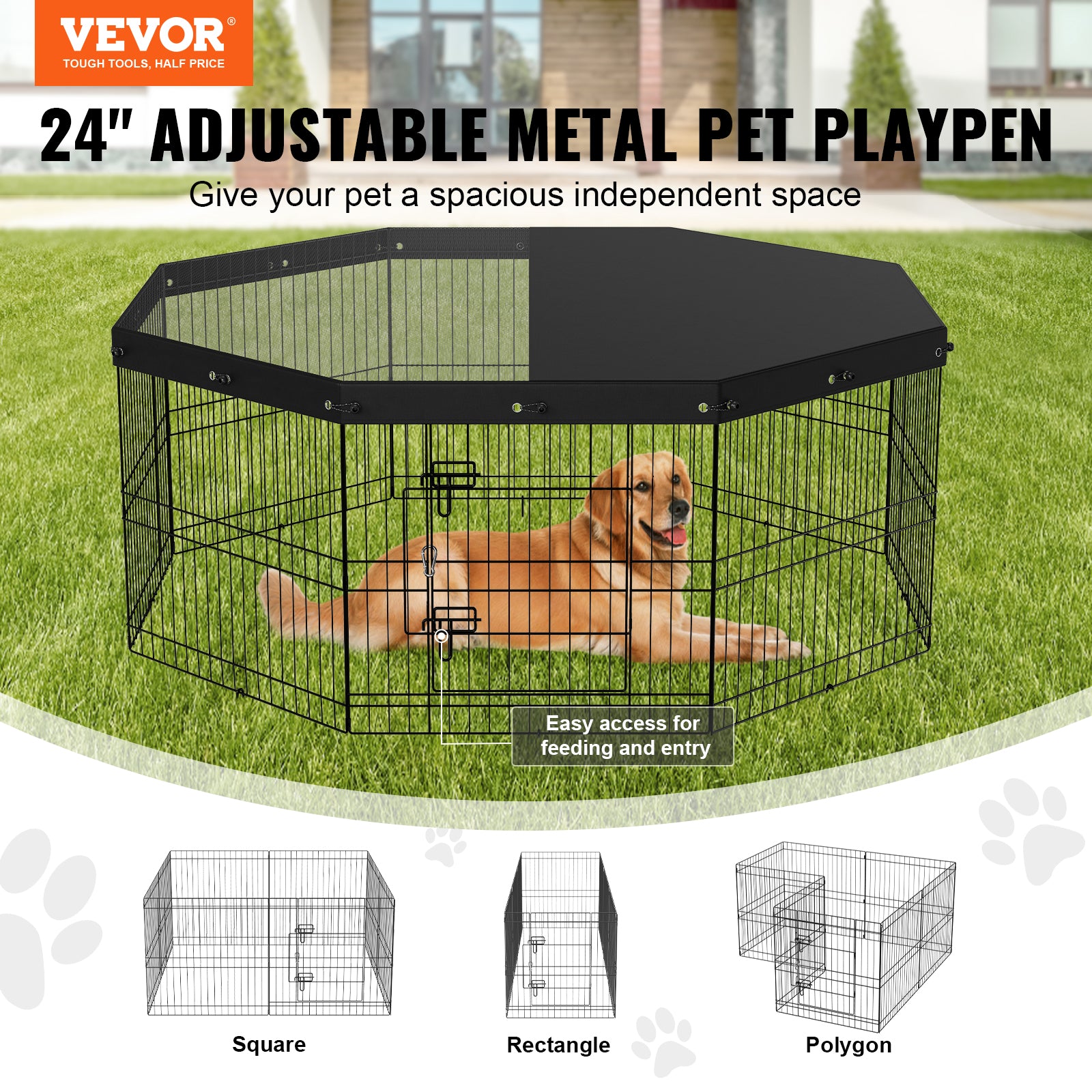 Foldable Metal Dog Exercise Pen