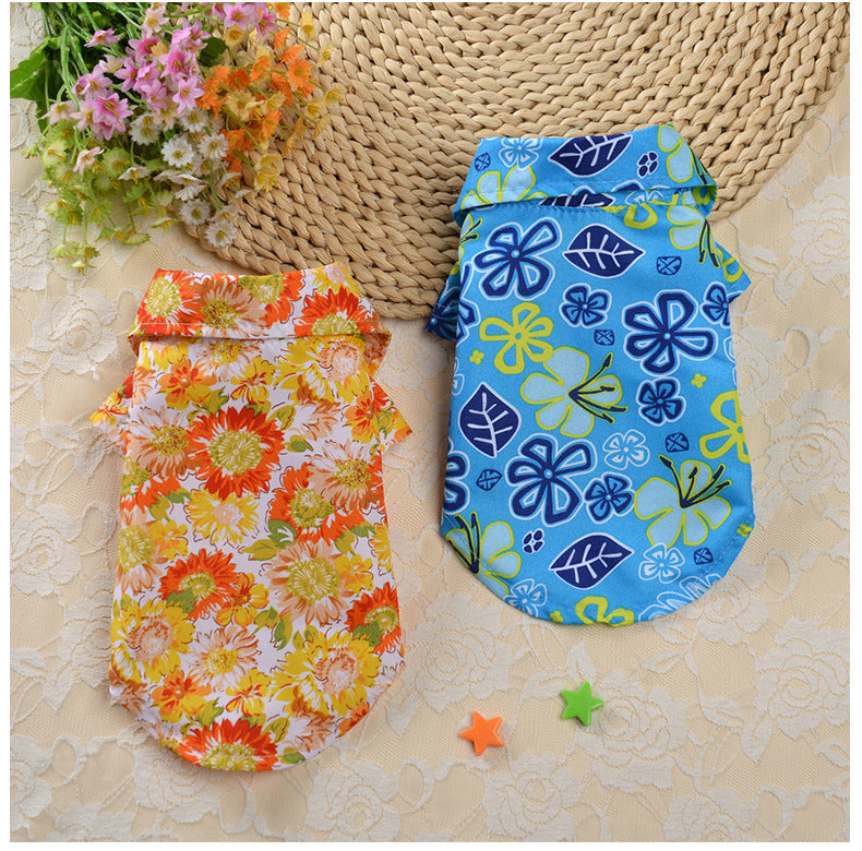 Dog Spring Dress Western Cat Shirt Teddy Clothes