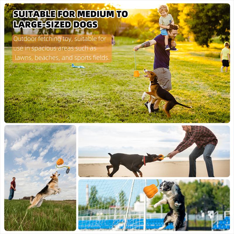 PROKEl Dog Rope Fetch Exercise ToyforMedium  Large Aggressive Chewers BreedDogsChew Interactive Toys Training Tug Of WarBallsindoor And Outdoor Halloween Dogtoyorange Plain Indestructible Dogtoy Super