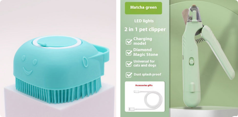 2 In 1 Pet Nail Clippers With Led Light