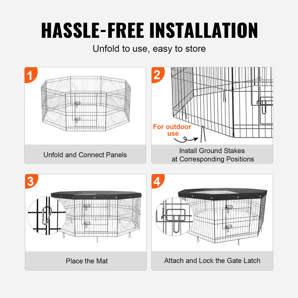 Foldable Metal Dog Exercise Pen