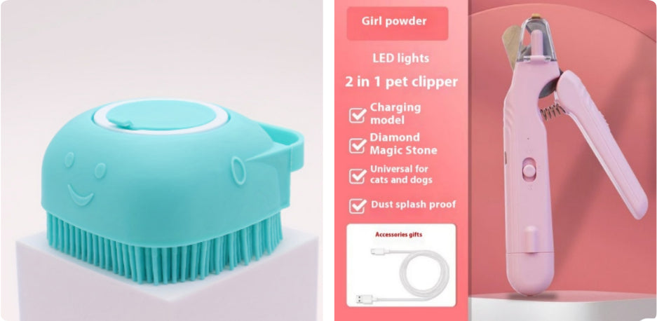 2 In 1 Pet Nail Clippers With Led Light