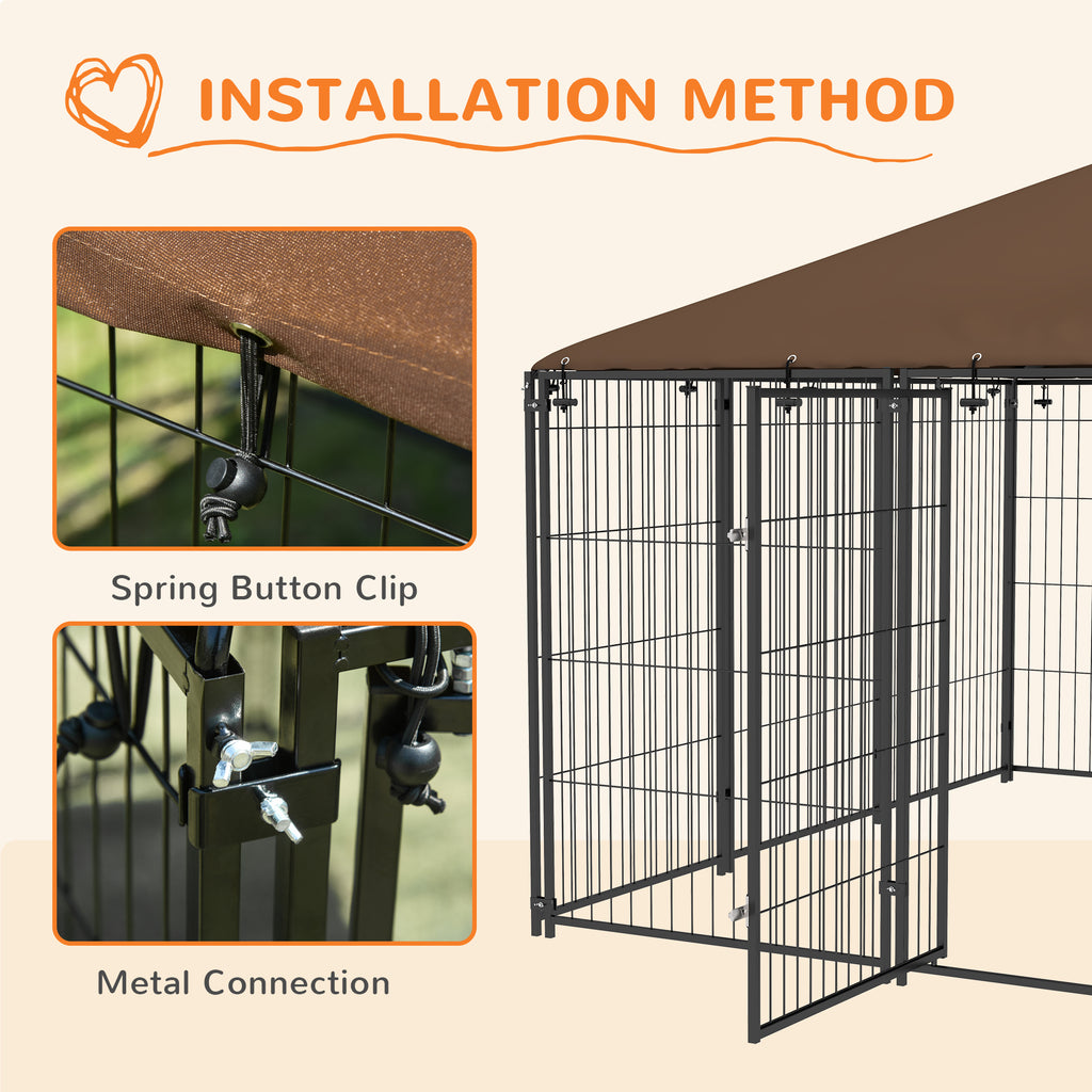 Dog Kennel with Canopy