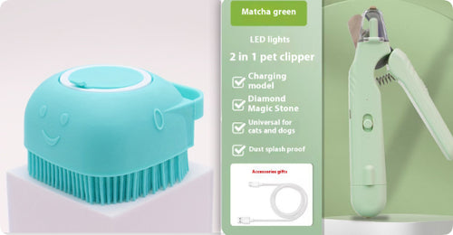 2 In 1 Pet Nail Clippers With Led Light