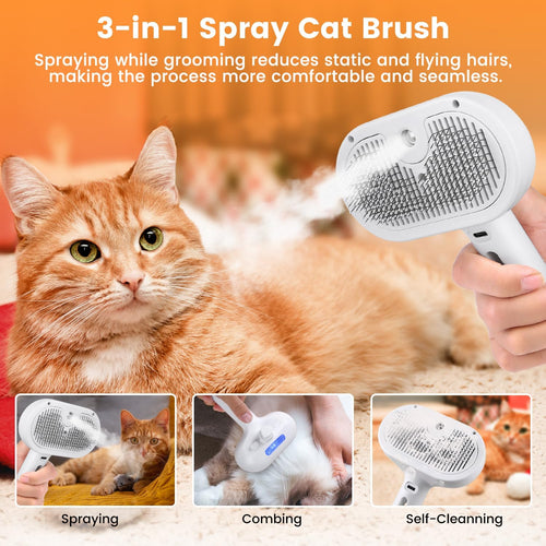 3 In 1 Cat Steam Brush,