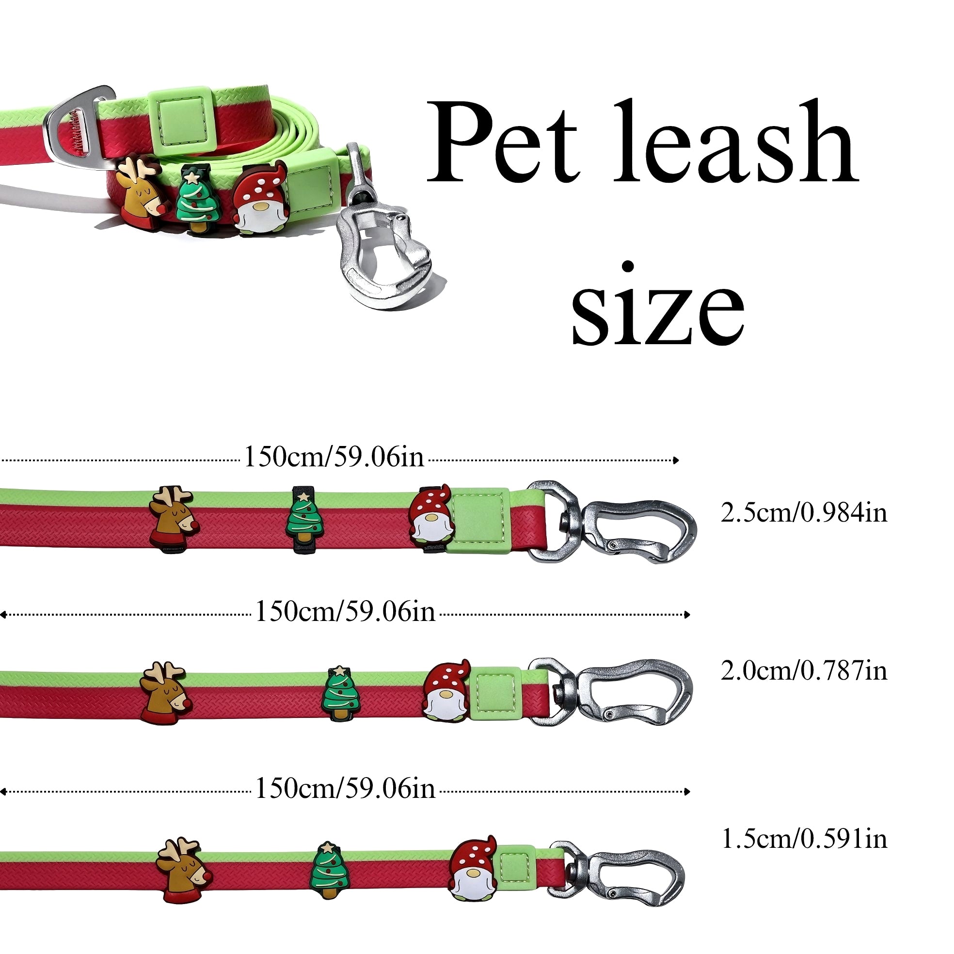 Dual-Color Embossed Pet Leash