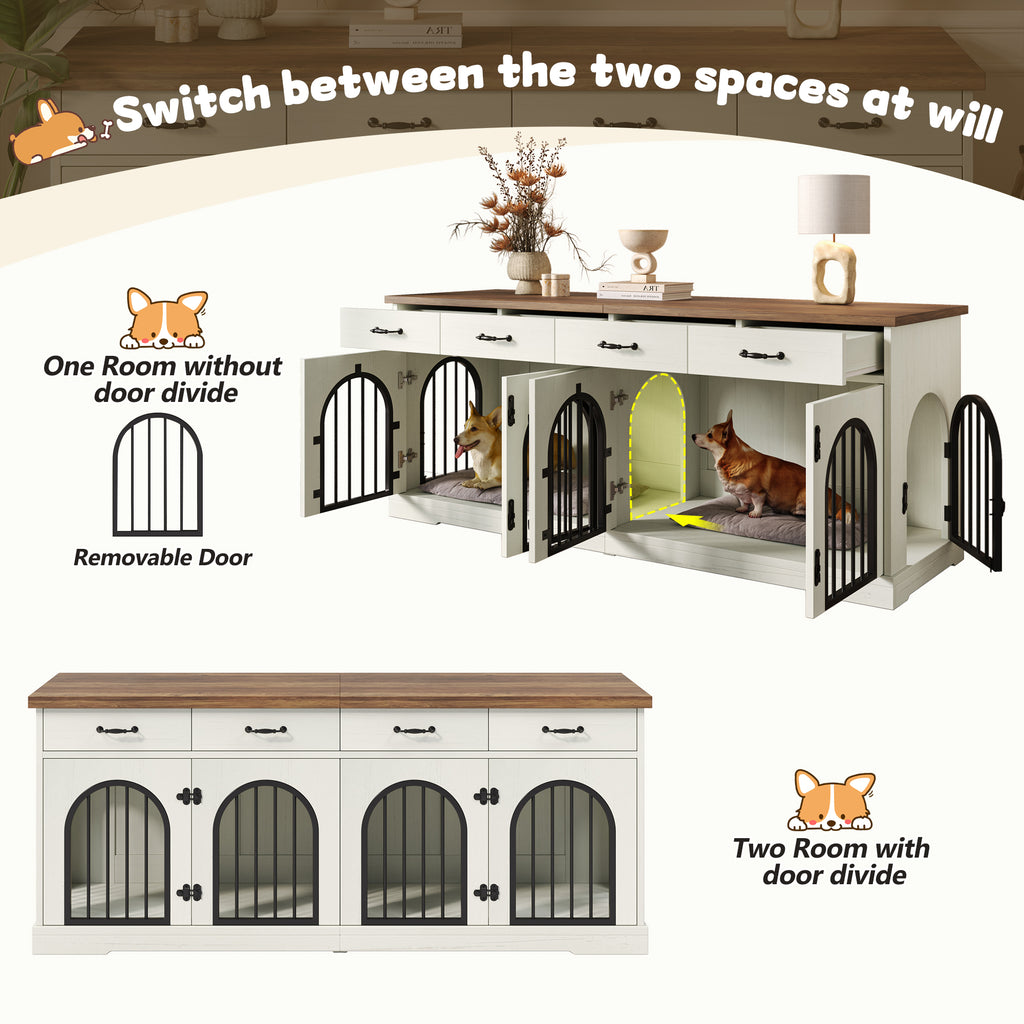 70.8 Large Dog Crate Furniture