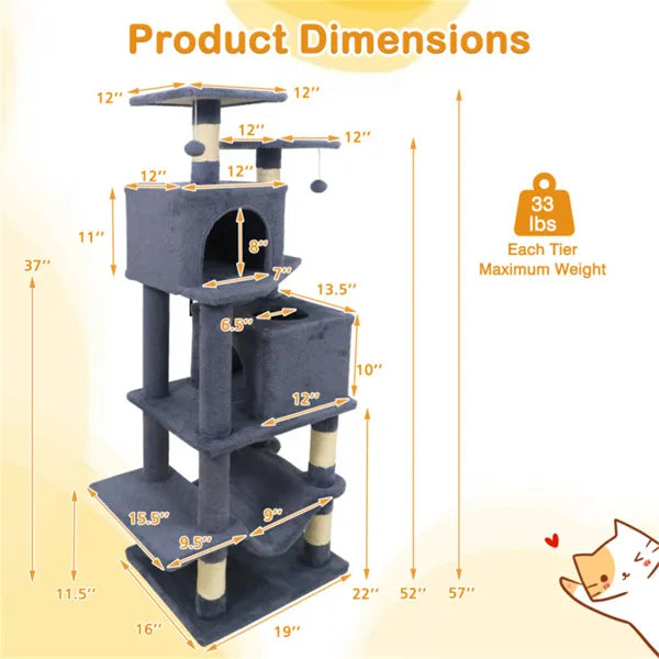 57" Multi-Level Cat Tree