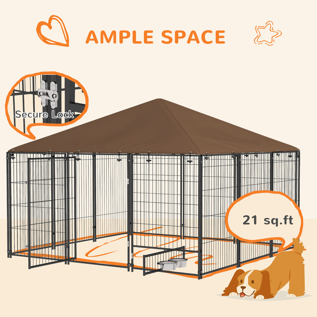 Dog Kennel with Canopy