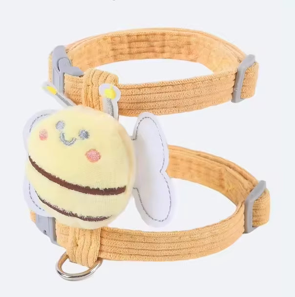 Kitten Harness Vest With Wing Decoration, Strap Set For Cats And Small Dogs, Adjustable Pet Cat Harness Accessories
