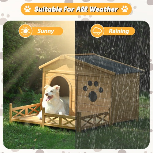 48 Wooden Dog House Outdoor